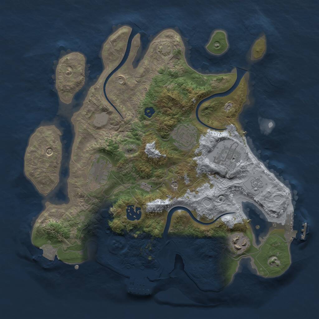 Rust Map: Procedural Map, Size: 3000, Seed: 76561198, 11 Monuments