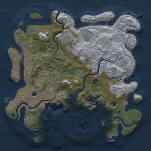 Thumbnail Rust Map: Procedural Map, Size: 4250, Seed: 313324106, 15 Monuments