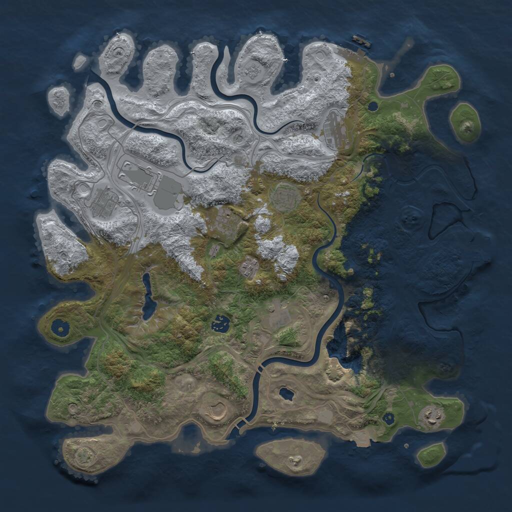 Rust Map: Procedural Map, Size: 4250, Seed: 1314193767, 16 Monuments