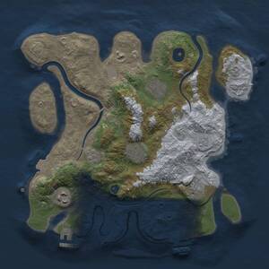 Thumbnail Rust Map: Procedural Map, Size: 3000, Seed: 24908, 11 Monuments