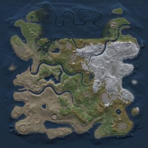 Thumbnail Rust Map: Procedural Map, Size: 4250, Seed: 696702838, 17 Monuments