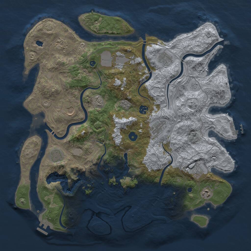 Rust Map: Procedural Map, Size: 4250, Seed: 2121158162, 16 Monuments