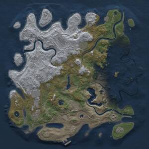 Thumbnail Rust Map: Procedural Map, Size: 4250, Seed: 308034802, 15 Monuments