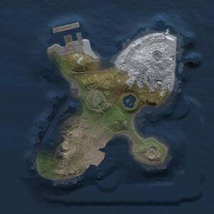 Thumbnail Rust Map: Procedural Map, Size: 1600, Seed: 1375386922, 3 Monuments