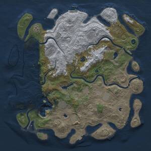 Thumbnail Rust Map: Procedural Map, Size: 4750, Seed: 2134123, 17 Monuments