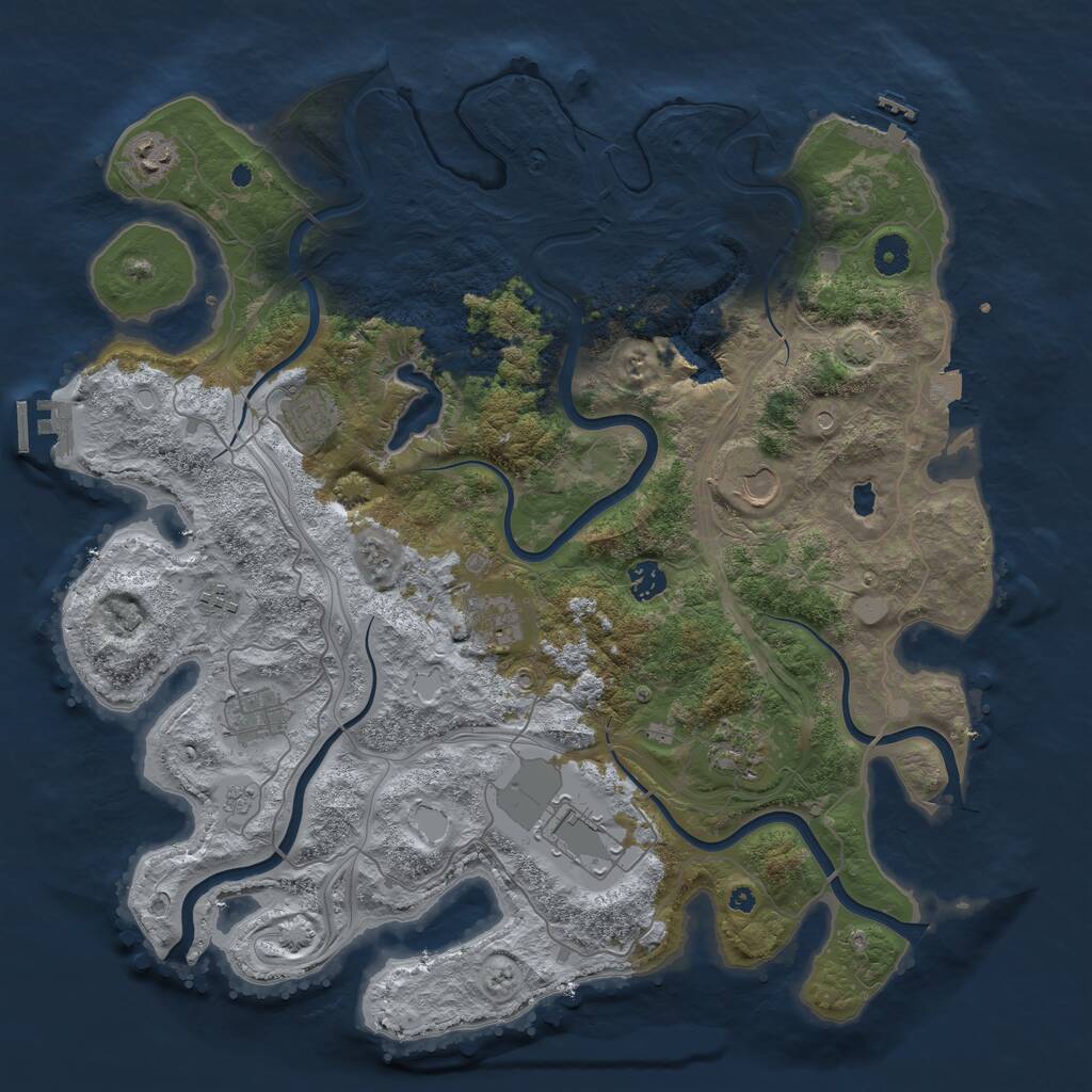Rust Map: Procedural Map, Size: 4250, Seed: 16415, 15 Monuments