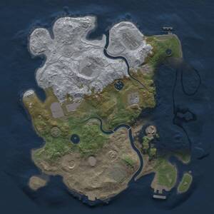 Thumbnail Rust Map: Procedural Map, Size: 3500, Seed: 67915, 15 Monuments