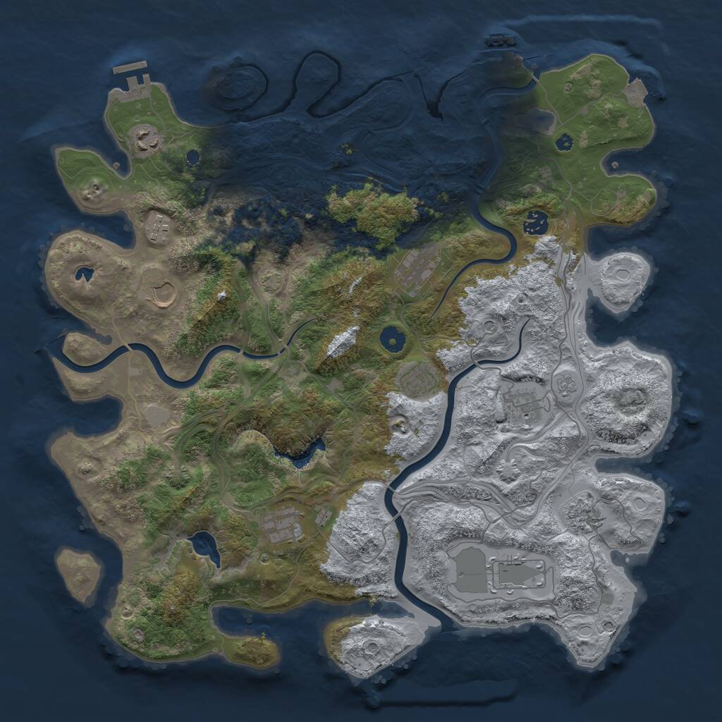 Rust Map: Procedural Map, Size: 4250, Seed: 1580025, 16 Monuments