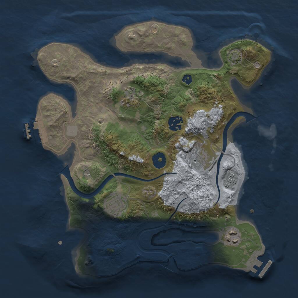 Rust Map: Procedural Map, Size: 3000, Seed: 313763220, 11 Monuments