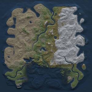 Thumbnail Rust Map: Procedural Map, Size: 4700, Seed: 103456186, 17 Monuments
