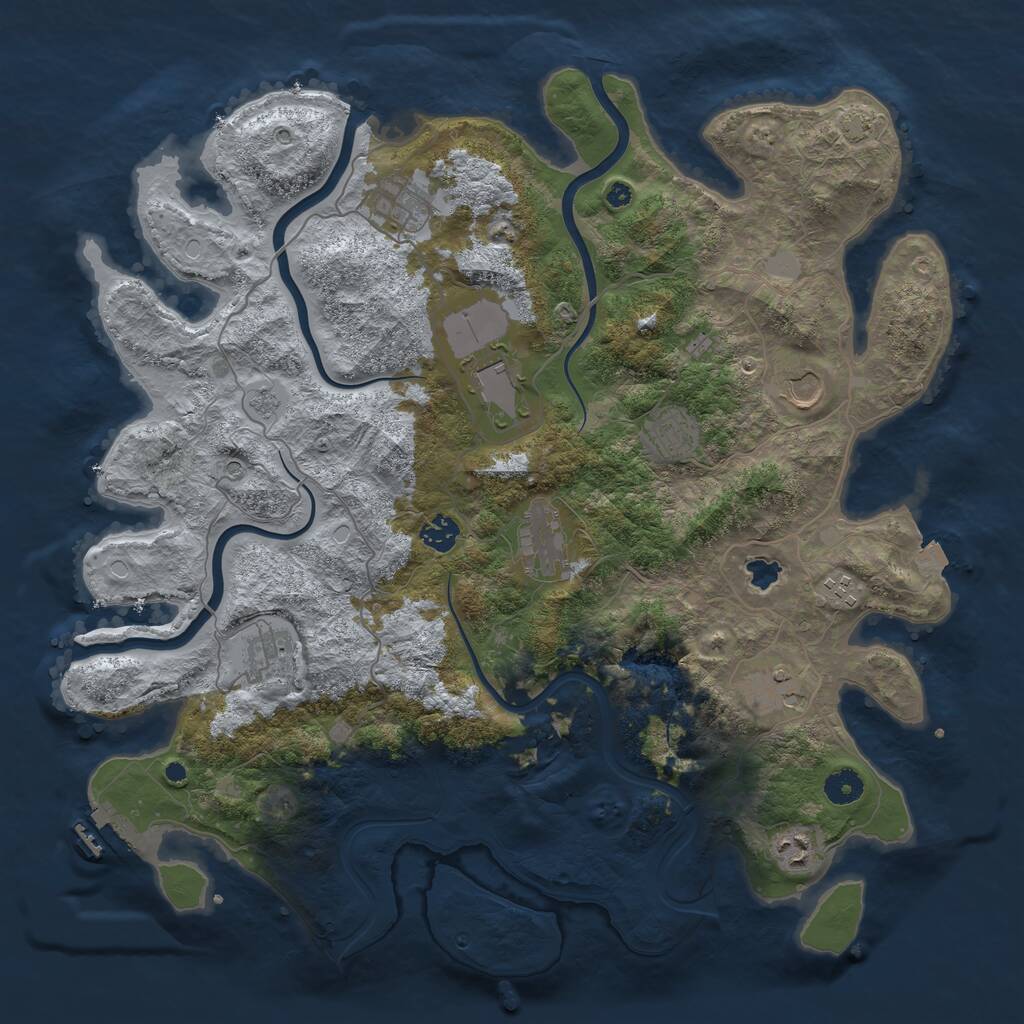 Rust Map: Procedural Map, Size: 4200, Seed: 234535, 15 Monuments