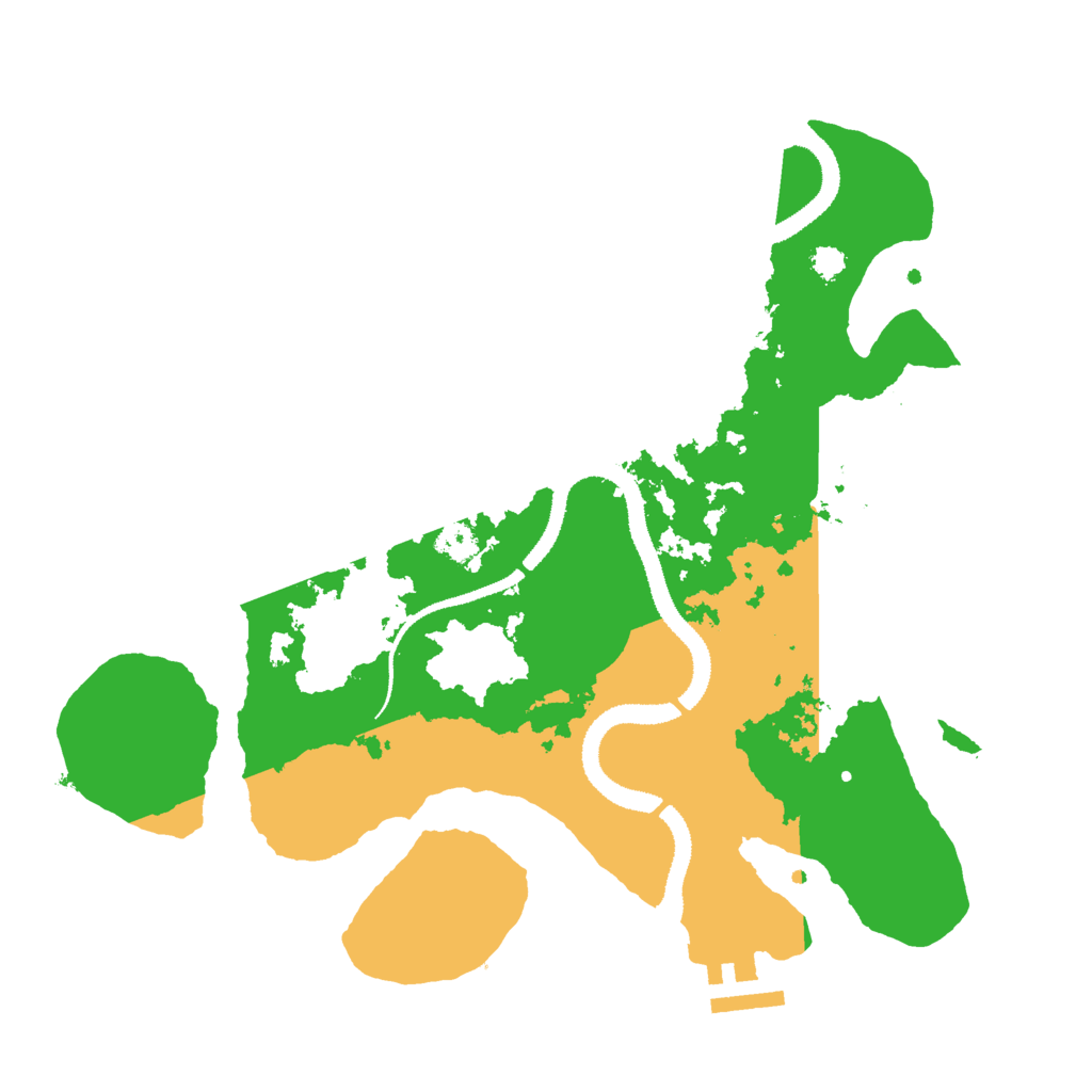 Biome Rust Map: Procedural Map, Size: 3000, Seed: 123666