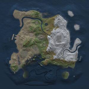 Thumbnail Rust Map: Procedural Map, Size: 3000, Seed: 71496, 8 Monuments