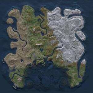 Thumbnail Rust Map: Procedural Map, Size: 4450, Seed: 222288888, 17 Monuments