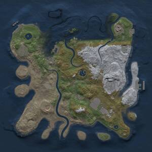 Thumbnail Rust Map: Procedural Map, Size: 3500, Seed: 375862834, 14 Monuments