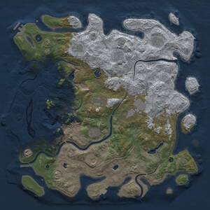 Thumbnail Rust Map: Procedural Map, Size: 4500, Seed: 1872267333, 17 Monuments