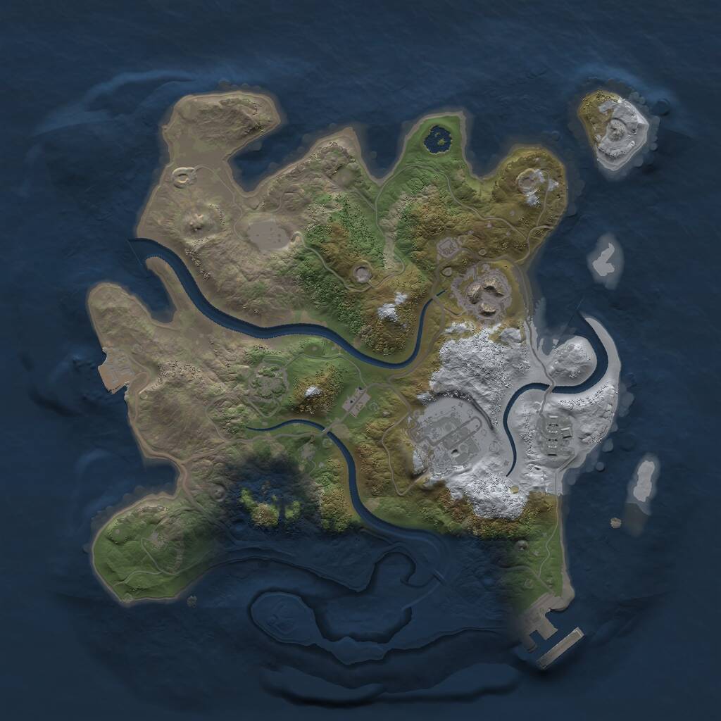 Rust Map: Procedural Map, Size: 2700, Seed: 1769688129, 6 Monuments
