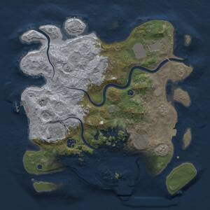 Thumbnail Rust Map: Procedural Map, Size: 3500, Seed: 1114180211, 12 Monuments