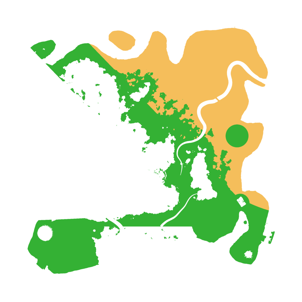 Biome Rust Map: Procedural Map, Size: 3500, Seed: 13602