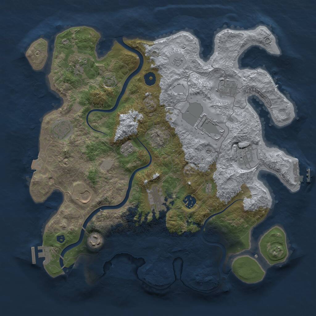 Rust Map: Procedural Map, Size: 3750, Seed: 29012026, 16 Monuments