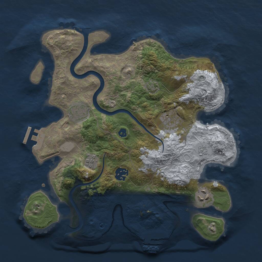 Rust Map: Procedural Map, Size: 3000, Seed: 1201042010, 10 Monuments
