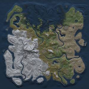 Thumbnail Rust Map: Procedural Map, Size: 5000, Seed: 5564949, 16 Monuments