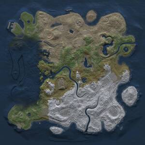 Thumbnail Rust Map: Procedural Map, Size: 4250, Seed: 1321525997, 17 Monuments