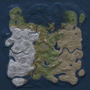 Thumbnail Rust Map: Procedural Map, Size: 4500, Seed: 191443206, 17 Monuments