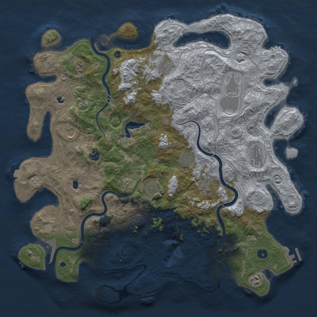 Rust Map: Procedural Map, Size: 4750, Seed: 1873092345, 17 Monuments
