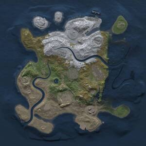 Thumbnail Rust Map: Procedural Map, Size: 3000, Seed: 1407234473, 11 Monuments