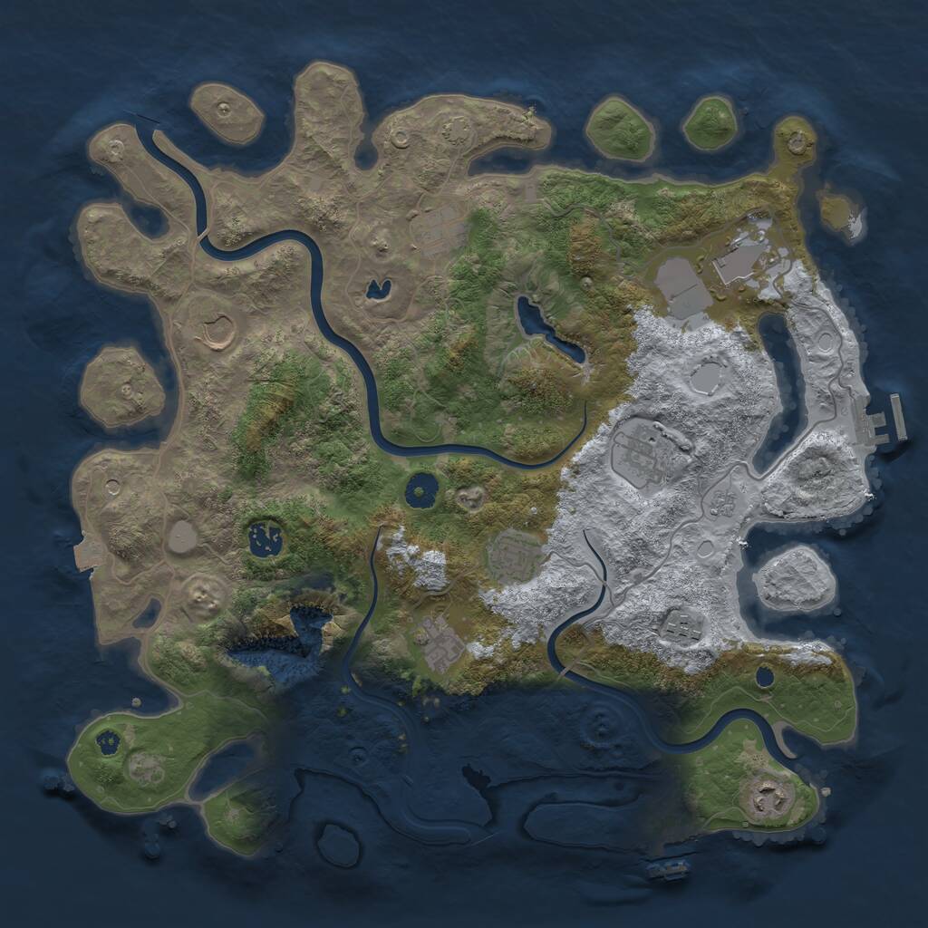 Rust Map: Procedural Map, Size: 4000, Seed: 123303581, 15 Monuments