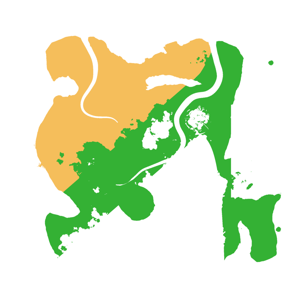 Biome Rust Map: Procedural Map, Size: 2500, Seed: 5000001