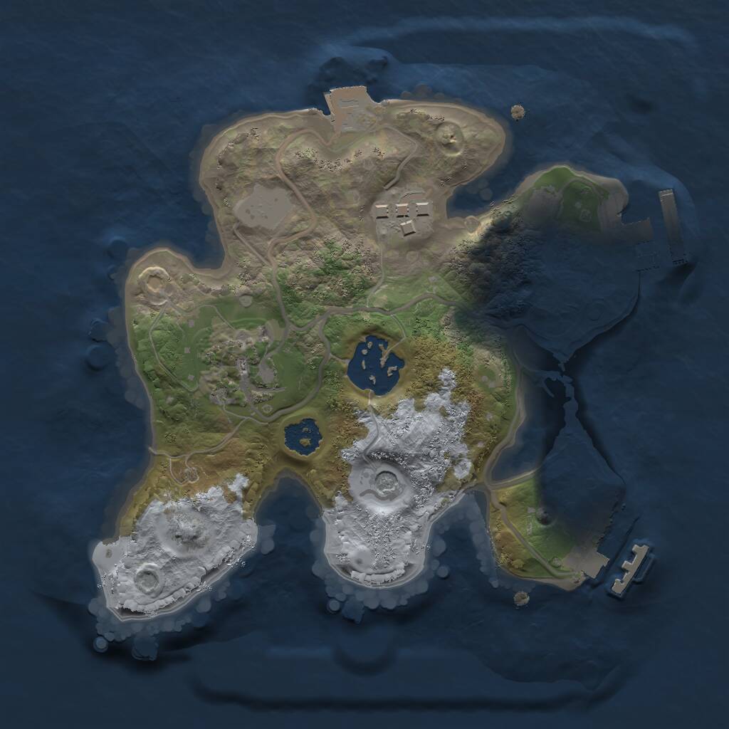 Rust Map: Procedural Map, Size: 2011, Seed: 3011, 7 Monuments