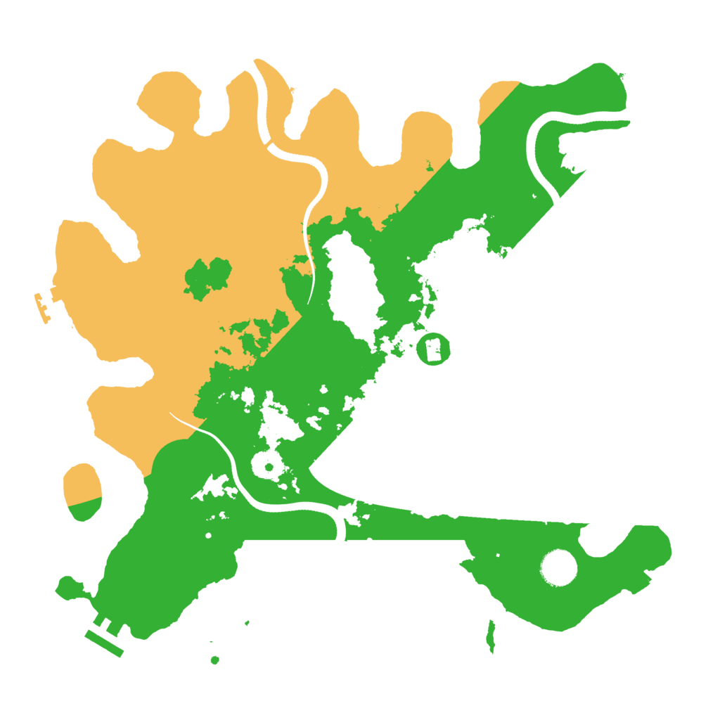 Biome Rust Map: Procedural Map, Size: 3500, Seed: 9220