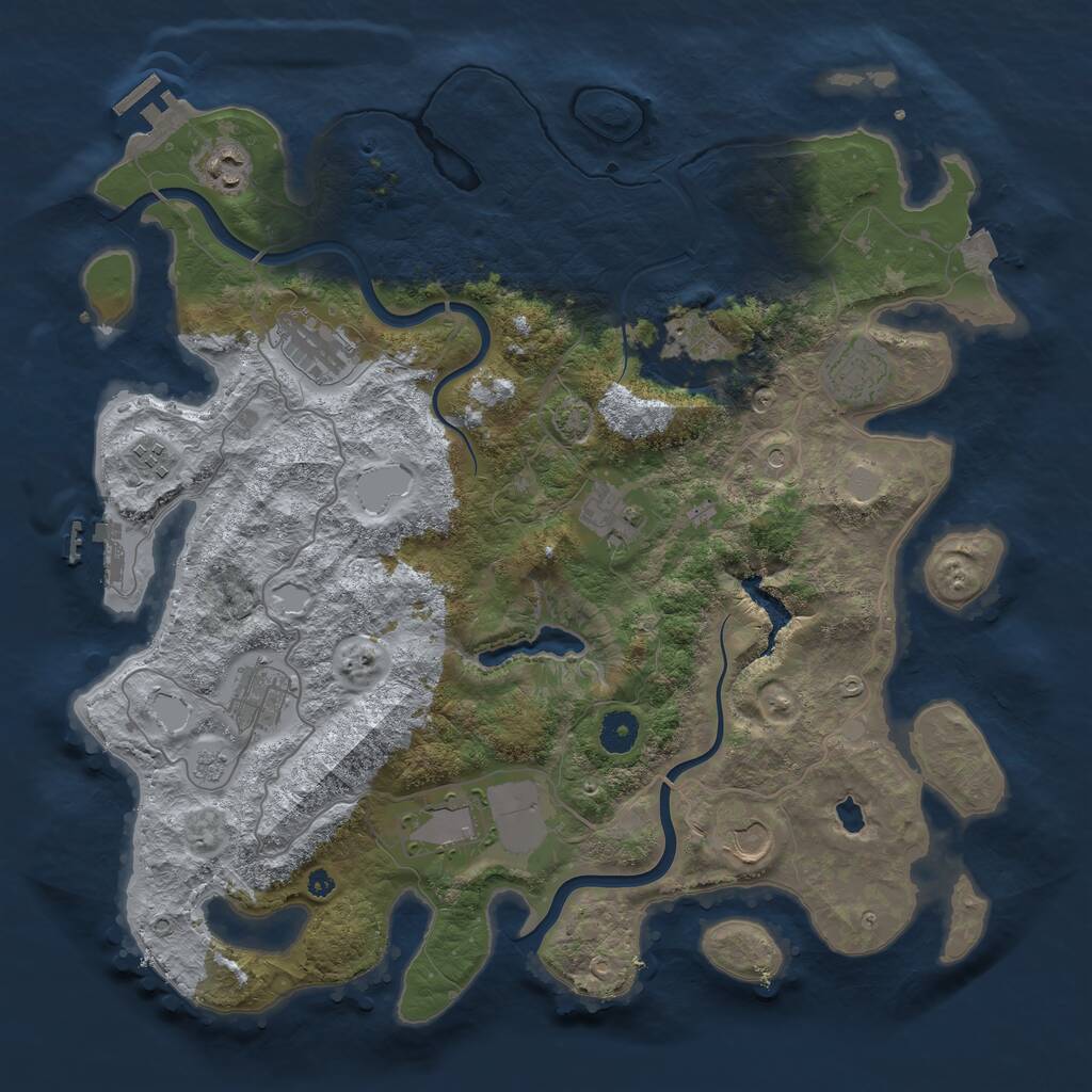 Rust Map: Procedural Map, Size: 4000, Seed: 786096692, 15 Monuments