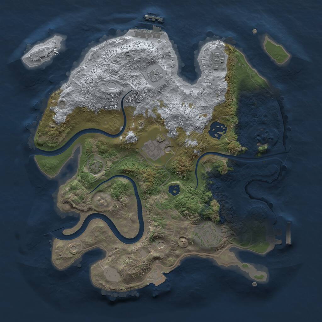 Rust Map: Procedural Map, Size: 2800, Seed: 986373117, 10 Monuments