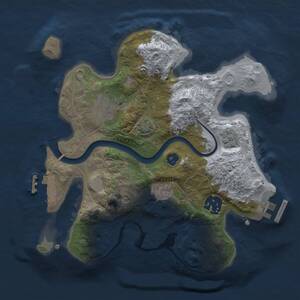 Thumbnail Rust Map: Procedural Map, Size: 2500, Seed: 445875228, 9 Monuments