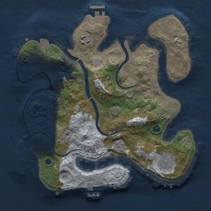 Thumbnail Rust Map: Procedural Map, Size: 2800, Seed: 2032313851, 8 Monuments