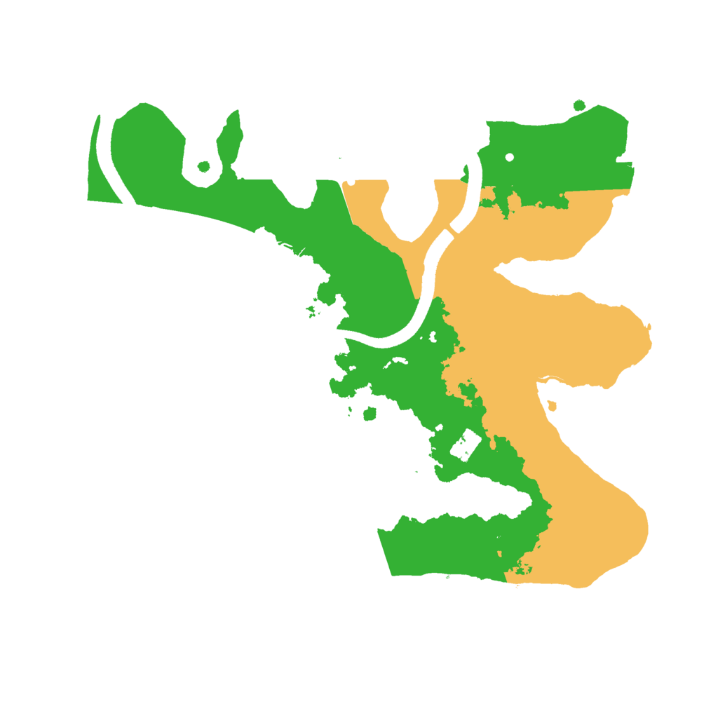 Biome Rust Map: Procedural Map, Size: 2500, Seed: 1205900115