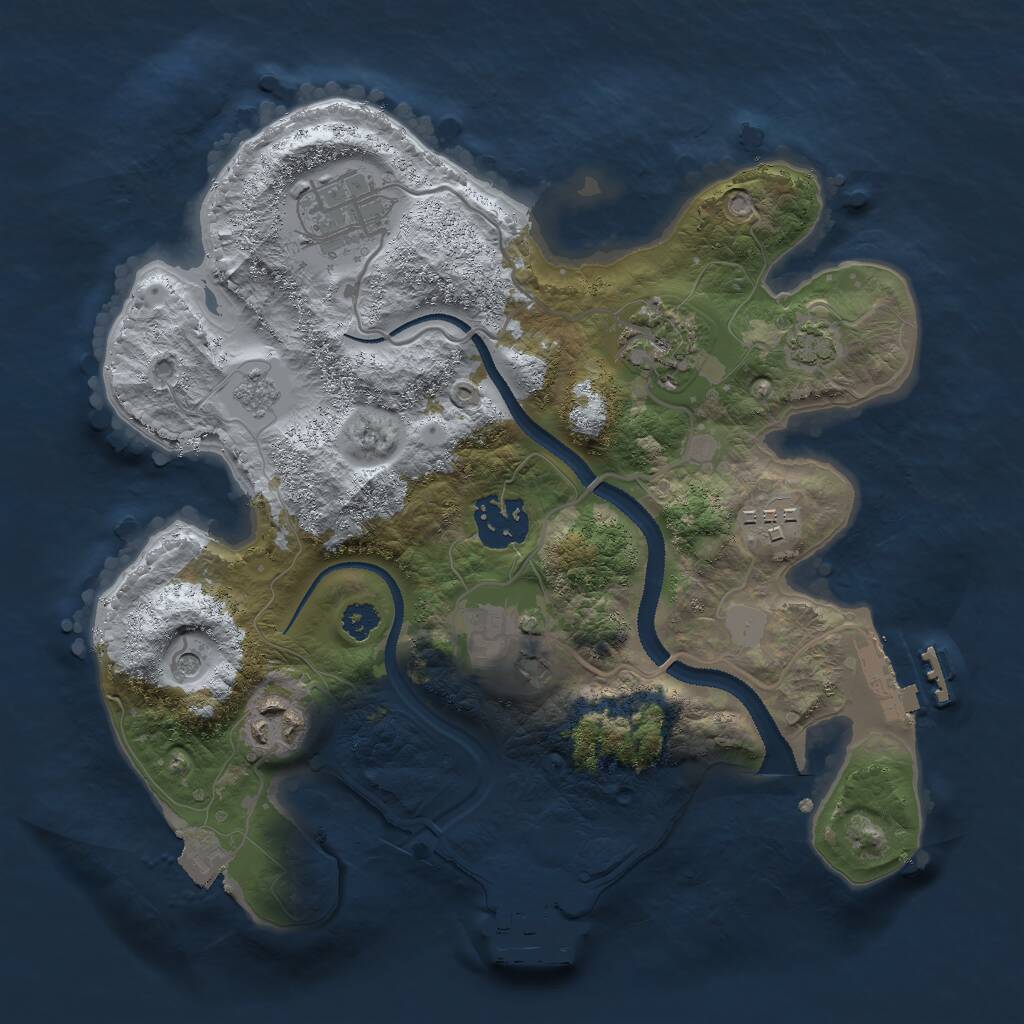 Rust Map: Procedural Map, Size: 2800, Seed: 568975999, 12 Monuments