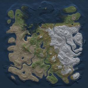 Thumbnail Rust Map: Procedural Map, Size: 4500, Seed: 5935024, 16 Monuments