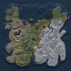 Thumbnail Rust Map: Procedural Map, Size: 4000, Seed: 939440645, 16 Monuments
