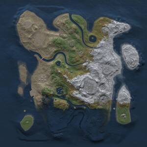 Thumbnail Rust Map: Procedural Map, Size: 3000, Seed: 46805976, 10 Monuments
