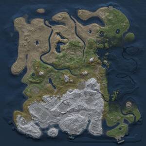 Thumbnail Rust Map: Procedural Map, Size: 4500, Seed: 442285686, 15 Monuments