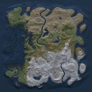 Thumbnail Rust Map: Procedural Map, Size: 4250, Seed: 60612355, 16 Monuments