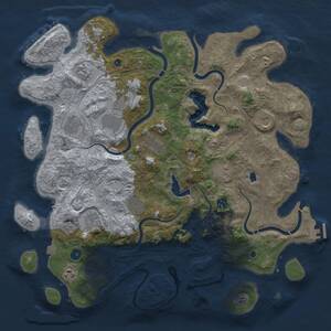 Thumbnail Rust Map: Procedural Map, Size: 4450, Seed: 68951840, 16 Monuments