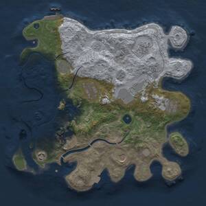 Thumbnail Rust Map: Procedural Map, Size: 3500, Seed: 1120316017, 15 Monuments