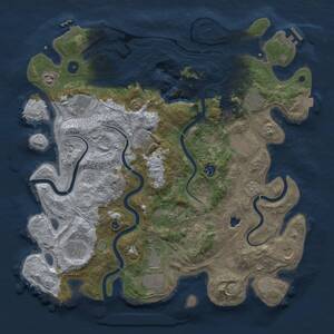 Thumbnail Rust Map: Procedural Map, Size: 4250, Seed: 2125482954, 17 Monuments