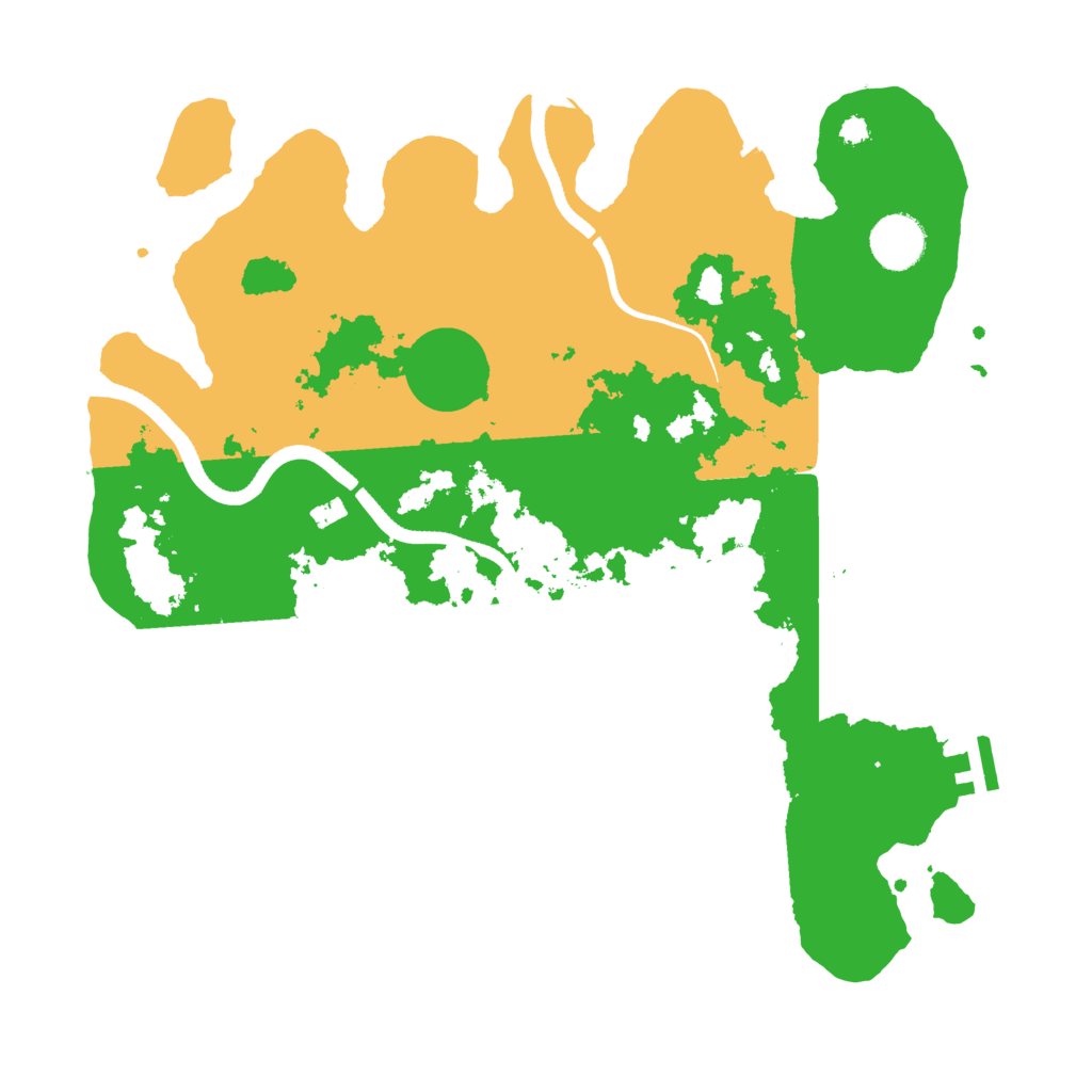 Biome Rust Map: Procedural Map, Size: 3500, Seed: 67143344