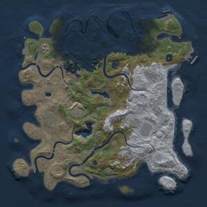 Thumbnail Rust Map: Procedural Map, Size: 4250, Seed: 652470573, 16 Monuments